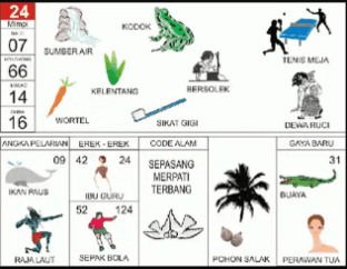 Erek-Erek No 24 Buku Mimpi Angka 2D 3D 4D